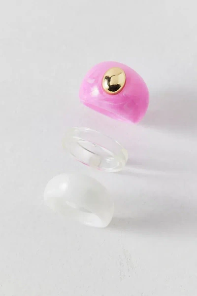 Urban Outfitters Gali Chunky Acrylic Ring Set In Assorted, Women's At