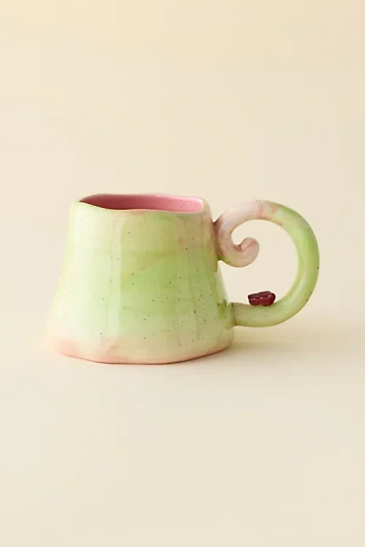 Urban Outfitters Garden Critters Peekaboo Ceramic Mug In Flower At