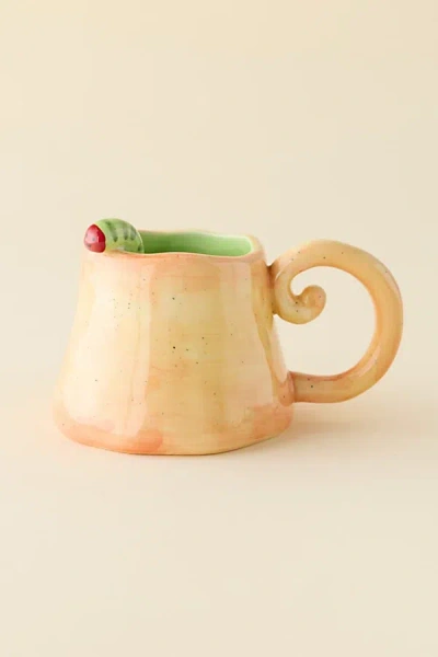 Urban Outfitters Garden Critters Peekaboo Ceramic Mug In Orange At