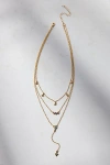 Urban Outfitters Garland Lariat Layered Necklace In Gold, Women's At  In Gold