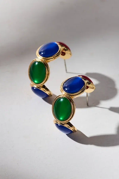 Urban Outfitters Garland Stone-inset Hoop Earring In Gold, Women's At