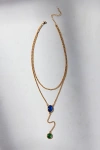 Urban Outfitters Garland Stone Lariat Layered Necklace In Gold, Women's At  In Gold