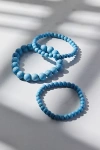 Urban Outfitters Genuine Stone Beaded Bracelet Set In Light Blue, Women's At