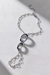 Urban Outfitters Geo Oval Hand Chain In Silver, Women's At  In Silver