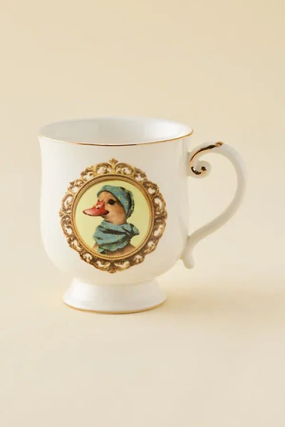 Urban Outfitters Gilded Graphic Ceramic Mug In White At