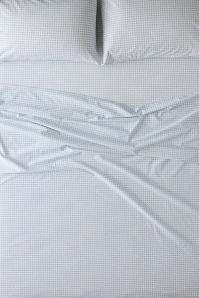 Urban Outfitters Gingham Patterned Cotton Percale Sheet Set In Blue At