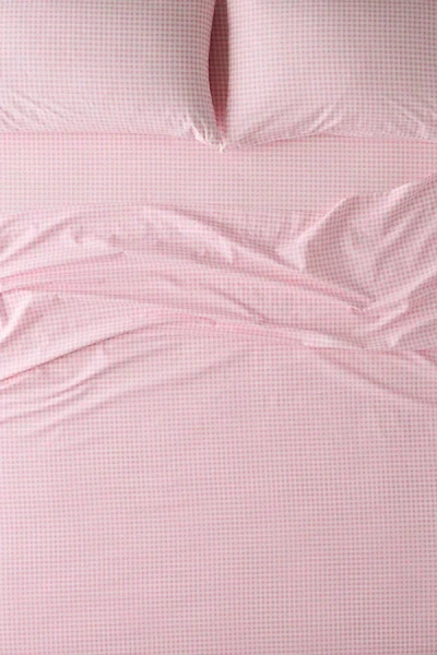 Urban Outfitters Gingham Patterned Cotton Percale Sheet Set In Pink At
