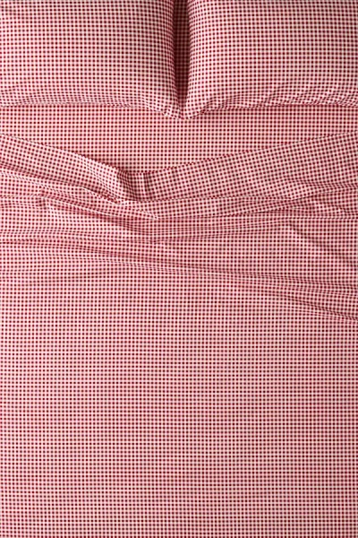 Urban Outfitters Gingham Patterned Cotton Percale Sheet Set In Red At  In Pink