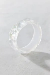 Urban Outfitters Glitter Resin Bangle Bracelet In Pearl, Women's At  In White