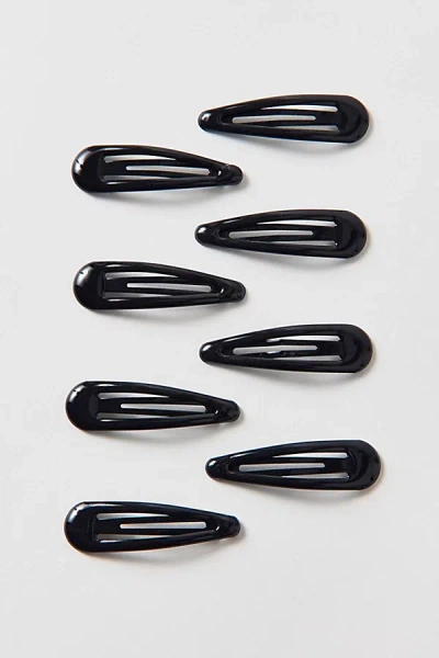 Urban Outfitters Glossy Triangle Snap Clips Set In Black, Women's At