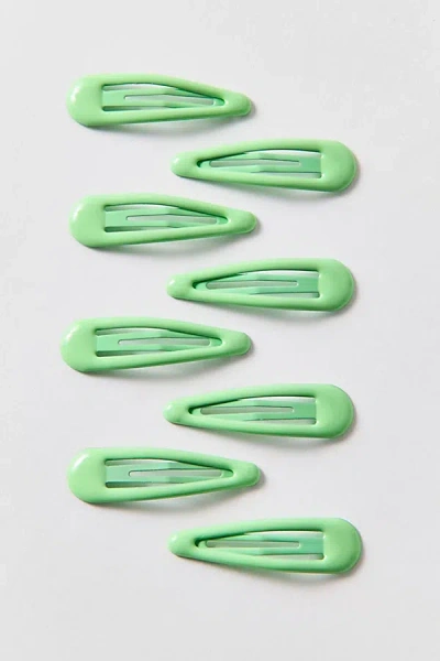 Urban Outfitters Glossy Triangle Snap Clips Set In Light Green, Women's At