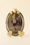 Urban Outfitters Golden Hearts 7" X 5" Oval Picture Frame In Gold At  In Gold
