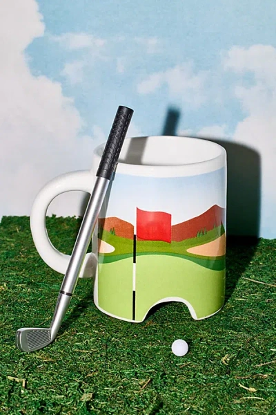 Urban Outfitters Golf Putter Mug & Pen Set In Green At  In Multi