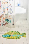 Urban Outfitters Gone Fishin' Fish Shaped Tufted Bath Mat In Green At  In Green