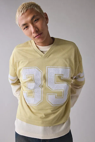 Urban Outfitters Good Game Football Jersey Tee In Pale Yellow, Men's At
