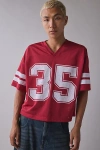 Urban Outfitters Good Game Football Jersey Tee In Ruby, Men's At  In Red