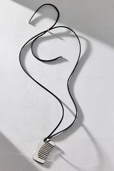 Urban Outfitters Good Hair Day Pendant Corded Necklace In Silver, Women's At