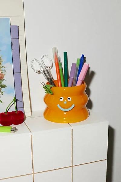 Urban Outfitters Goofy Face Planter In Orange At