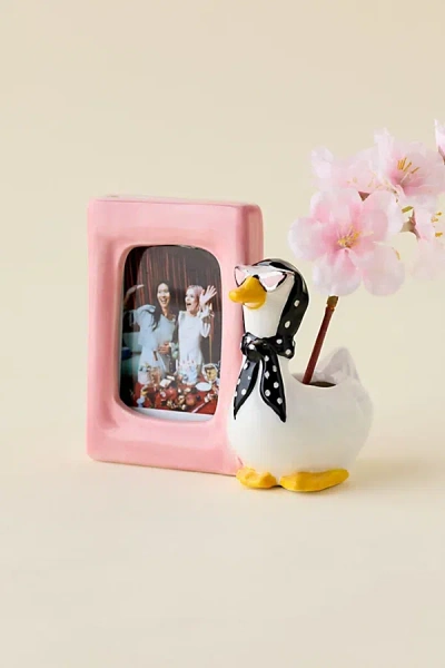 Urban Outfitters Goose Instax Mini Ceramic Picture Frame Vase In Polka Dot At