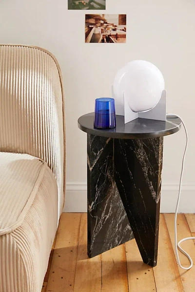Urban Outfitters Grace Marble Side Table In Black At