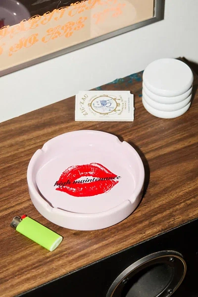 Urban Outfitters Graphic Printed Ashtray In Rose At