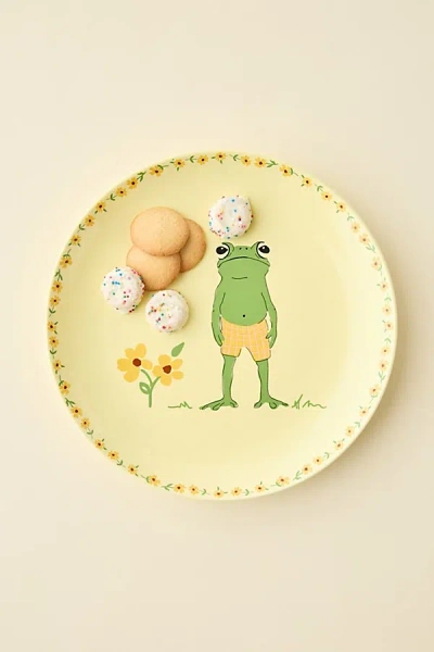 Urban Outfitters Graphic Printed Ceramic Dinner Plate In Party Animals At  In Multi