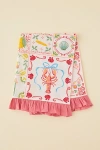 Urban Outfitters Graphic Ruffle Tea Towel In Pink Combo At
