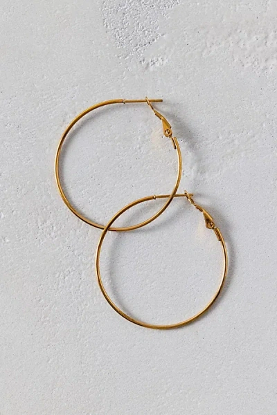 Urban Outfitters Greenwich Waterproof Hoop Earrings In Gold, Women's At  In Transparent
