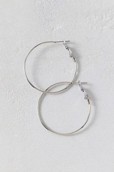Urban Outfitters Greenwich Waterproof Hoop Earrings In Silver, Women's At  In Transparent