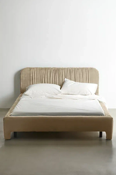 Urban Outfitters Greta Platform Bed In Tan At  In Neutral