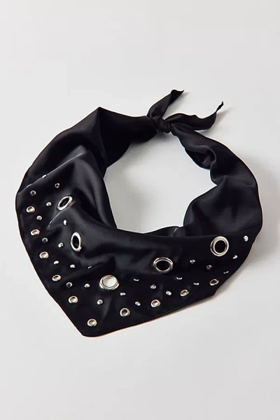 Urban Outfitters Grommet Metal Hardware Headscarf In Black, Women's At