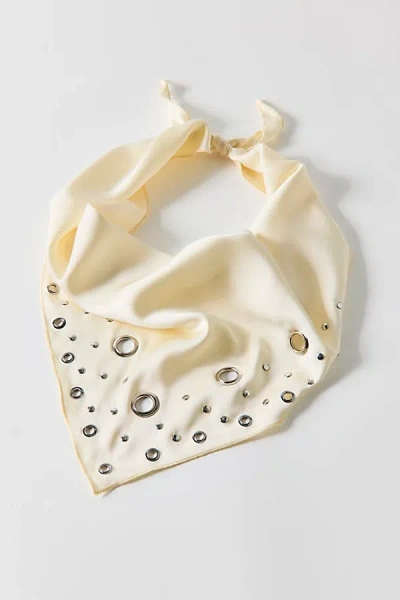 Urban Outfitters Grommet Metal Hardware Headscarf In Ivory, Women's At  In Neutral