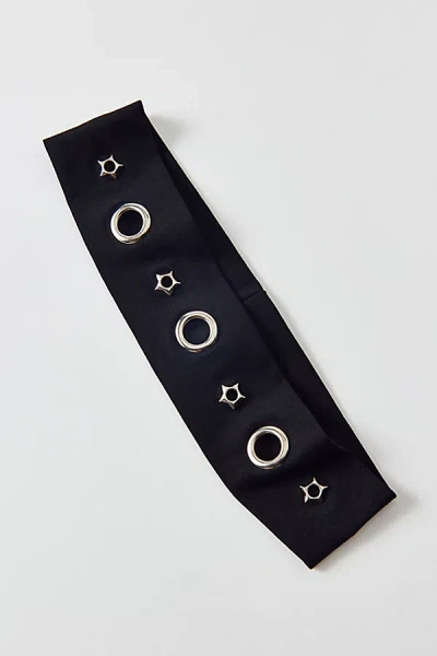 Urban Outfitters Grommet Soft And Stretchy Skinny Headband In Black/star Grommet, Women's At