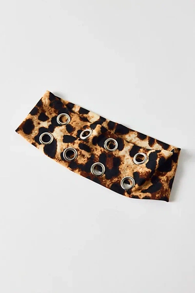 Urban Outfitters Grommet Soft And Stretchy Wide Headband In Large Scale Leopard, Women's At  In Multi