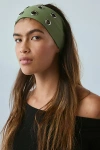 Urban Outfitters Grommet Soft And Stretchy Wide Headband In Olive, Women's At