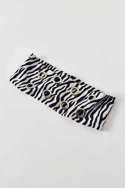 Urban Outfitters Grommet Soft And Stretchy Wide Headband In Zebra Print, Women's At  In Animal Print
