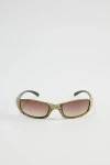 Urban Outfitters Gunnar Speckled Wrap Sunglasses In Green, Men's At  In Green