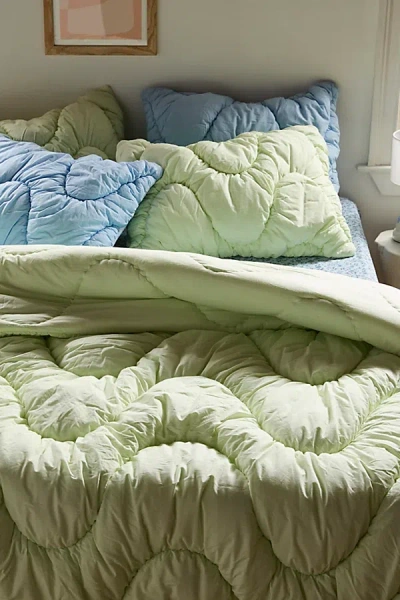 Urban Outfitters Gwendolyn Puffy Comforter In Lime Cream At  In Green