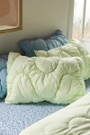 Urban Outfitters Gwendolyn Puffy Sham Set In Lime Cream At  In Green