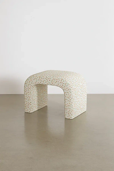 Urban Outfitters Hale Floral Patterned Curving Ottoman In Assorted At