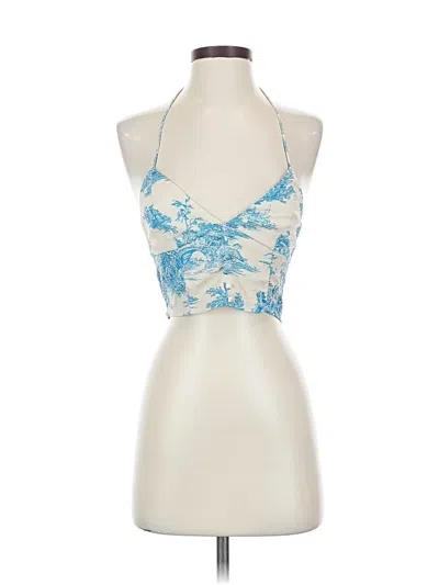 Pre-owned Urban Outfitters Halter Top Blue Halter Neckline Tops