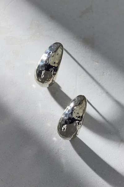 Urban Outfitters Hammered Dome Post Earring In Silver, Women's At