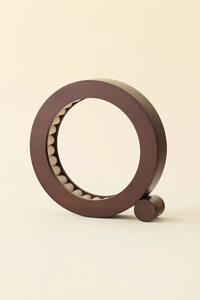 Urban Outfitters Harlow Round Wheel Ring Holder In Dark Brown At
