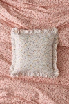 Urban Outfitters Harper Patterned Ruffle Throw Pillow In Ivory At