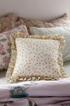 Urban Outfitters Harper Ruffle Throw Pillow In White At  In Multi
