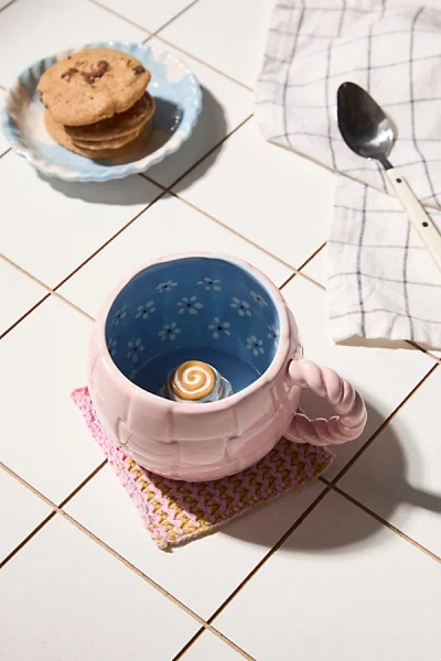 Urban Outfitters Harvest Cinnamon Roll Peekaboo Mug In Pink At