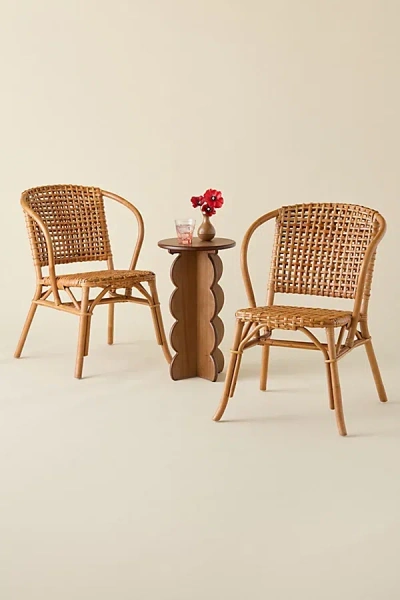 Urban Outfitters Hayes Rattan Dining Chair Set In Natural At  In Brown