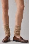 Urban Outfitters Hazel Soft Ribbed Knit Slouch Leg Warmers In Neutral, Women's At  In Brown
