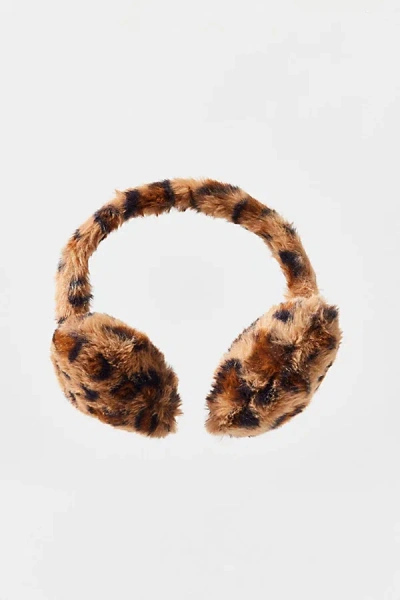 Urban Outfitters Heart Faux Fur Earmuffs In Leopard, Women's At  In Leopard
