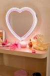 URBAN OUTFITTERS HEART LED WALL MIRROR IN PINK AT URBAN OUTFITTERS